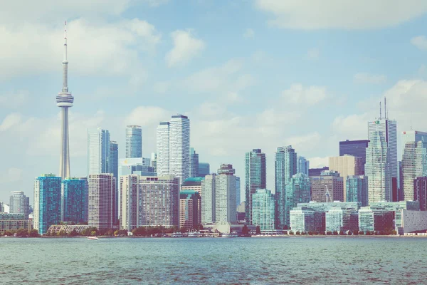 Hermoso Horizonte Toronto Sobre Lago Toronto Ontario Canadá — Foto de Stock