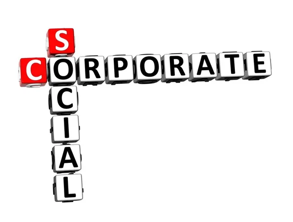 Representación Crucigrama Social Corporativo Palabra Sobre Fondo Blanco —  Fotos de Stock