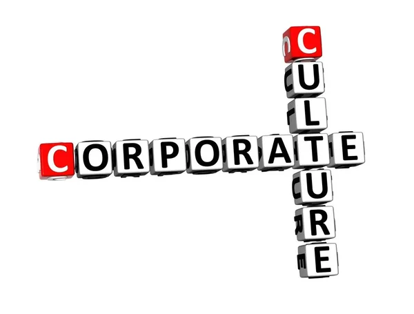 Rendering Crossword Culture Corporate Word White Background — Stock Photo, Image