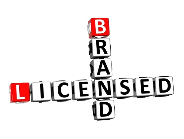 Rendering Crossword Licensed Brand Word Sfondo Bianco — Foto Stock