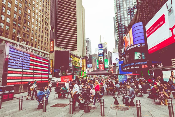 New York City Usa Září 2018 Times Square Rušné Turistické — Stock fotografie