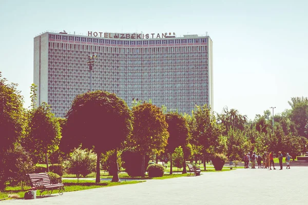 Τασκένδη Ουζμπεκιστάν Αυγούστου 2018 Κτίριο Του Ουζμπεκιστάν Hotel Πρώτα Πέντε — Φωτογραφία Αρχείου