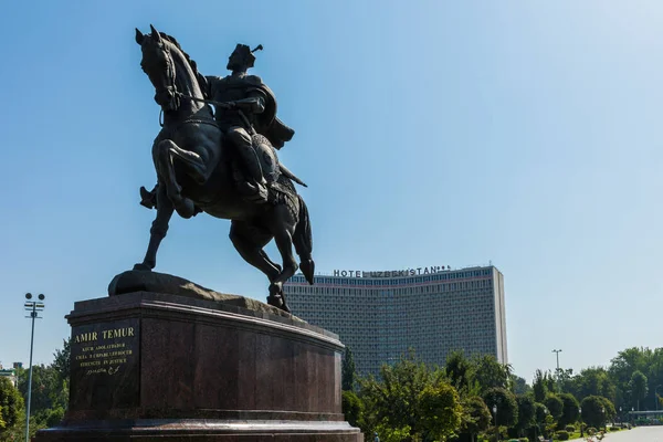 Tasjkent Uzbekistan Augusti 2018 Monument Till Uzbekiska Nationalhjälte Amir Temur — Stockfoto