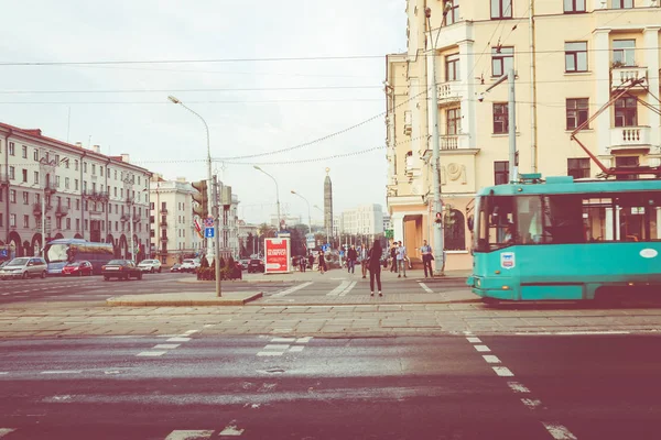 Minsk Bélaro Septiembre 2018 Vista Del Centro Histórico Minsk Bielorrusia —  Fotos de Stock