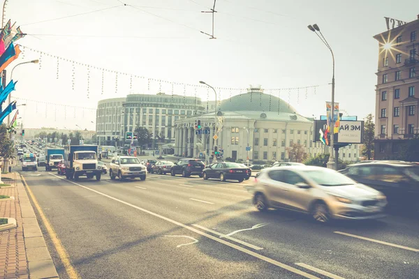 Minsk Belarus Septembre 2018 Vue Vieux Centre Historique Minsk Biélorussie — Photo