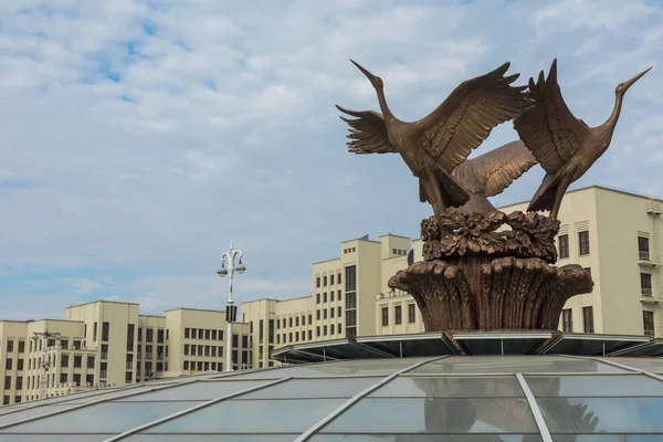 Minsk Belarus Setembro 2018 Praça Independência Minsk Famosa Praça Independência — Fotografia de Stock