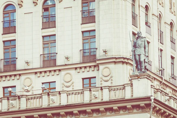 Gedetailleerde Weergave Van Poorten Van Minsk Sovjet Erfgoed Beroemde Bezienswaardigheid — Stockfoto