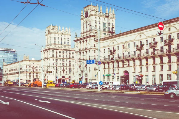 Minsk Belarus Septembre 2018 Vue Détaillée Des Portes Minsk Héritage — Photo