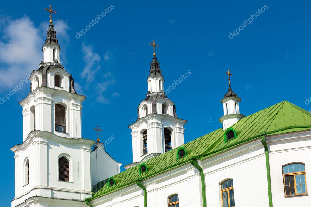 Cathedral of holy spirit in Minsk - Church Of Belarus And Symbol Of Capital. Famous Landmark