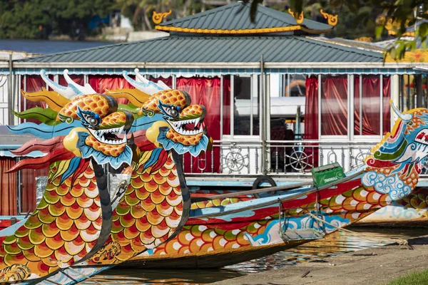 Traditional Dragon Boat on the Perfume River in Hue, Vietnam