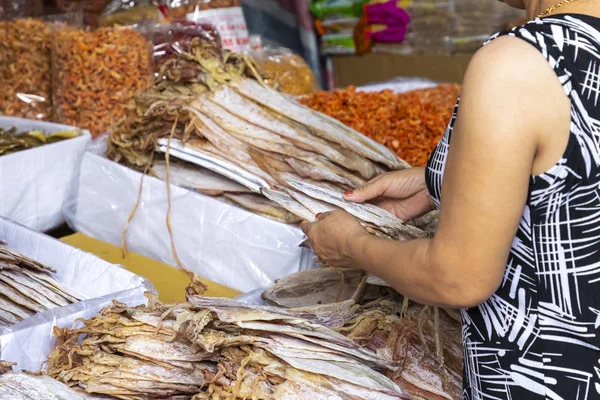 Mariscos Secos Mercado Local Hue Vietnam — Foto de Stock
