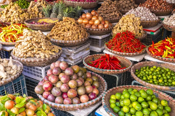 Mercado Frutas Verduras Hanoi Casco Antiguo Vietnam Asia —  Fotos de Stock