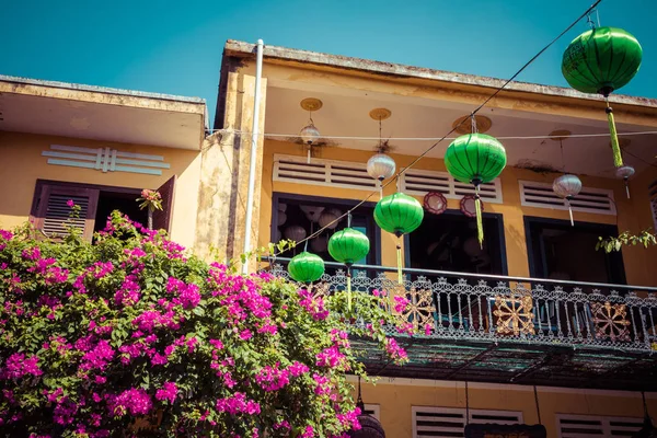 Hoi Vietnam Noviembre 2018 Casas Antiguas Hoian Edificios Coloridos Con — Foto de Stock