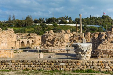 Antik Carthage şehir, Tunis, Tunus, Kuzey Afrika Harabeleri. 