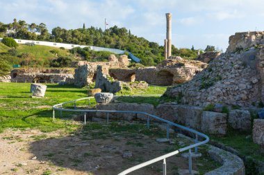 Antik Carthage şehir, Tunis, Tunus, Kuzey Afrika Harabeleri. 