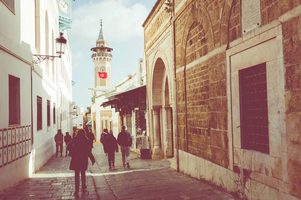 Túnez Túnez Diciembre 2018 Minarete Túnez Medina — Foto de Stock