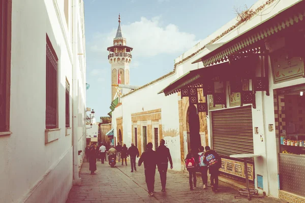 Tunis Tunísia Dezembro 2018 Minarete Tunis Medina — Fotografia de Stock