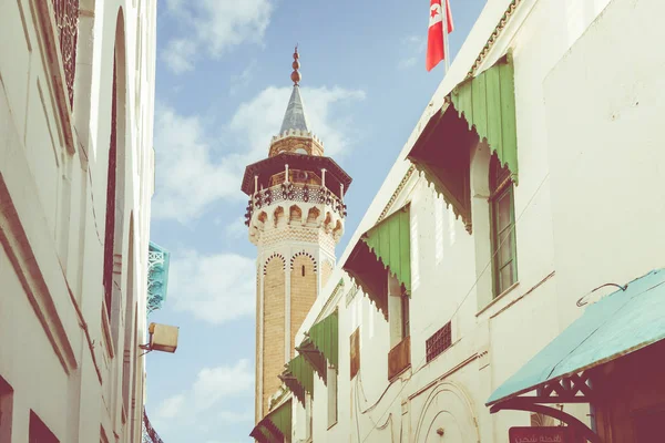 Tunis Tunísia Dezembro 2018 Minarete Tunis Medina — Fotografia de Stock