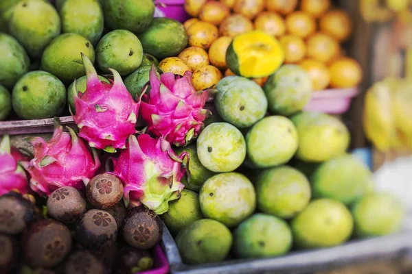 Open Air Fruit Market Village Bali Selective Focus — Stock Photo, Image