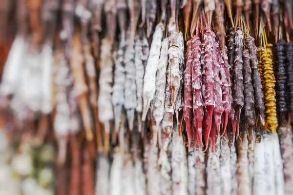 Churchkhela Auf Dem Wochenmarkt Georgien Selektiver Fokus — Stockfoto