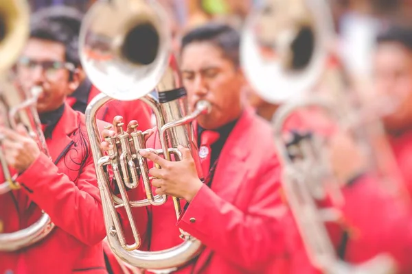 Dansers Bij Carnaval Van Oruro Bolivia Selectieve Aandacht — Stockfoto