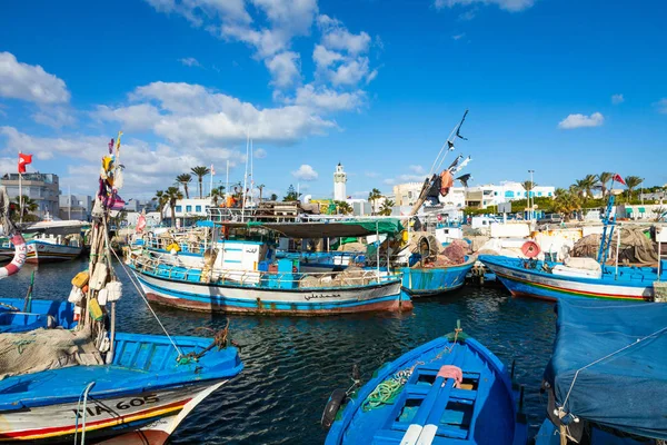 Mahdia Tunísia Dezembro 2018 Barcos Porto Pesca Mahdia Tunísia — Fotografia de Stock