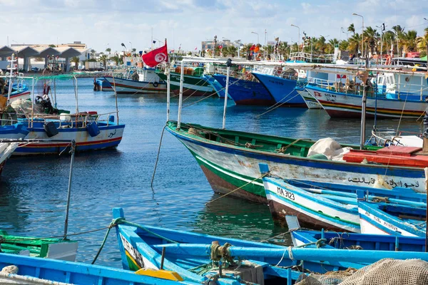 Mahdia Tunisko Prosince 2018 Lodě Rybářského Přístavu Mahdia Tunisko — Stock fotografie