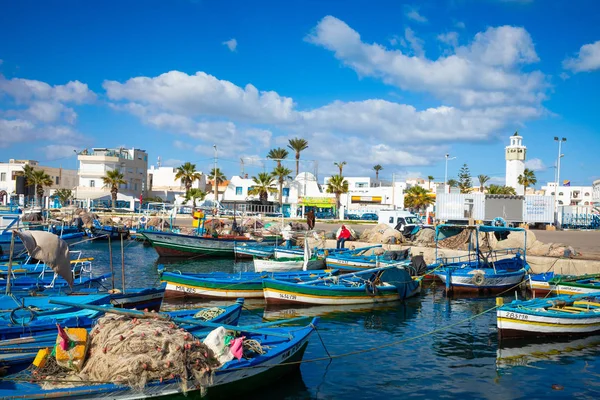Mahdie Tunisie Décembre 2018 Bateaux Dans Port Pêche Mahdia Tunisie — Photo