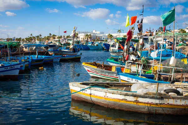 Mahdia Tunísia Dezembro 2018 Barcos Porto Pesca Mahdia Tunísia — Fotografia de Stock