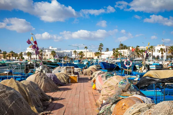 Mahdia Tunísia Dezembro 2018 Barcos Porto Pesca Mahdia Tunísia — Fotografia de Stock