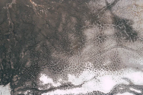 Vista Aérea Del Paisaje Degradado Tierra Destruida Vista Desde Arriba — Foto de Stock