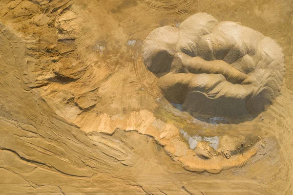 Vue Aérienne Bac Sable Usine Produisant Des Matériaux Sable Pour — Photo