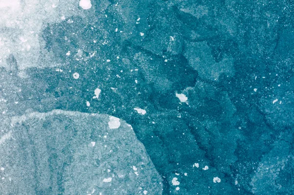 Повітряний Вид Замерзле Озеро — стокове фото