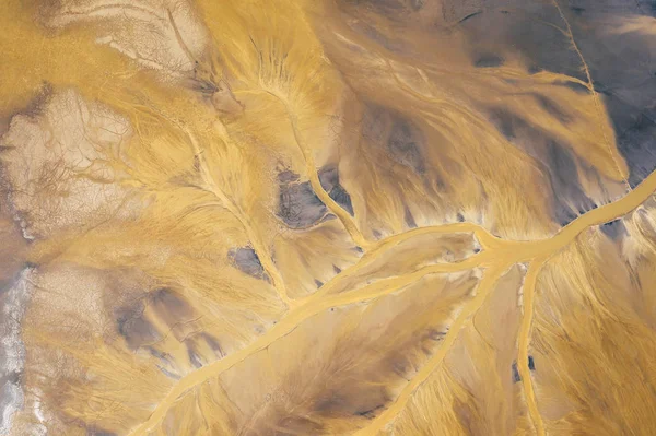 Vista Aérea Del Lugar Industrial Surrealista Impacto Humano Medio Ambiente —  Fotos de Stock