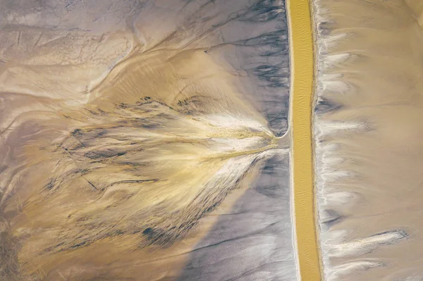 Havadan Görünümü Bir Gerçeküstü Endüstriyel Yer Çevre Üzerinde Insan Etkisi — Stok fotoğraf