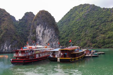 Ha Long Bay, Vietnam - 13 Kasım 2018 Halong Körfezi, Vietnam. Sen
