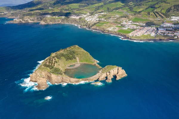 Vista aérea da Ilha de Vila Franca do Campo, Ilha de São Miguel , — Fotografia de Stock