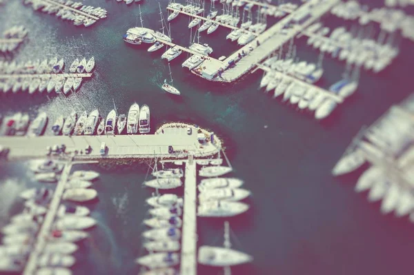 Vista aérea do Yacht Club e Marina . — Fotografia de Stock