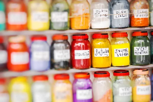 Traditional spices market in Morocco. Selective Focus. — Stock Photo, Image