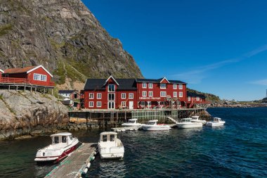 Tind, Norveç - 23 Mayıs 2019: Tind fi'de geleneksel mimari