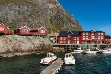 Tind, Norveç - 23 Mayıs 2019: Tind fi'de geleneksel mimari