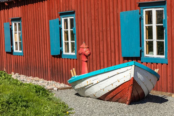 TIND, NORWAY - MAY 23, 2019: Traditional architecture in Tind fi — Stock Photo, Image