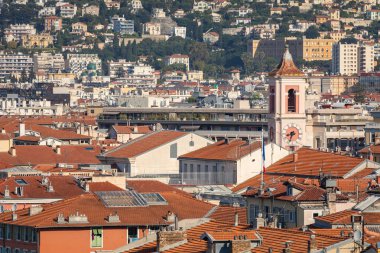 Nice, Fransa-Haziran 04, 2019: Nice Eski Kent görünümü. Cote d 'A