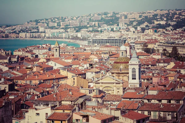 NICE, FRANÇA - JUNHO 04, 2019: Vista da Cidade Velha em Nice. Côte d 'A — Fotografia de Stock