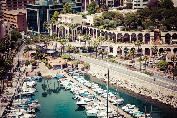 Monte Carlo, Monaco-június 04, 2019: Fontvielle Harbour, Monaco, — Stock Fotó