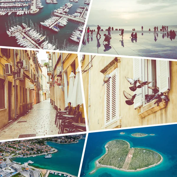 Collage van Zadar-Kroatië-reis achtergrond-mijn Foto's — Stockfoto