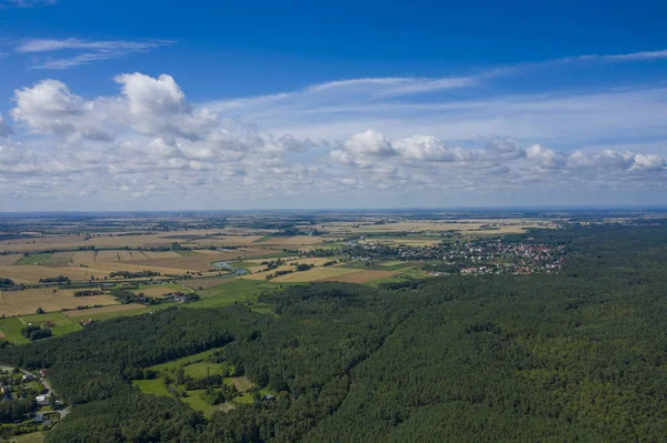 Aerial view of Vistula Split. Mierzeja Wislana Landscape Park. P — Stock Photo, Image