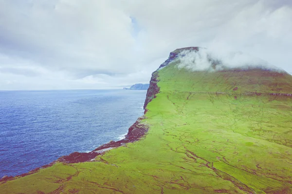 Veduta aerea dell'isola di Koltur nelle Isole Faroe, Nord Atlantico Oc — Foto Stock