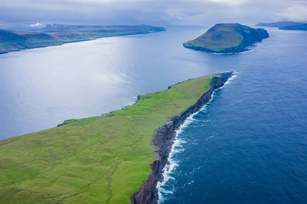 Vista aérea de la isla Koltur en las Islas Feroe, Atlántico Norte Oc —  Fotos de Stock