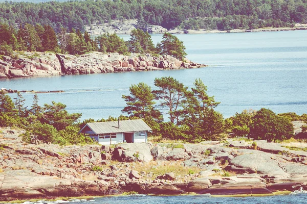 Malebná krajina s ostrovem. v Baltském moři. Aland Islands, — Stock fotografie